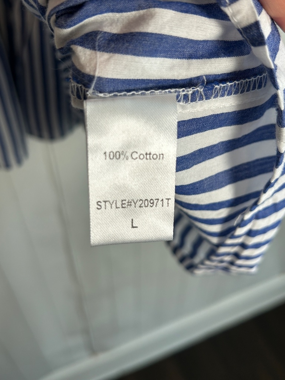 Tuckernuck Pomander Place Size L Kenzo Dress Blue Stripe Tiered Cotton Poplin - Picture 8 of 9